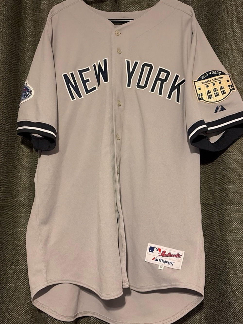 Majestic AuthenticYankees 2008 Final Season MLB Jersey #62 Size 52